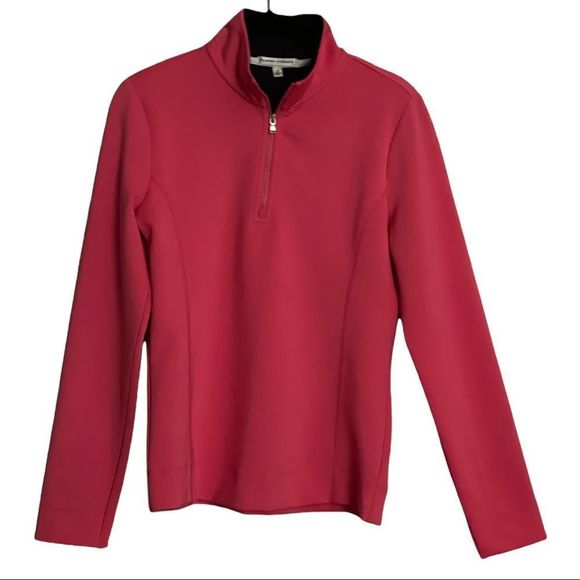 Fairway & Greene Tops - Fairway & Greene Quarter Zip Pullover Sweatshirt Top Size Small Coral and Blue